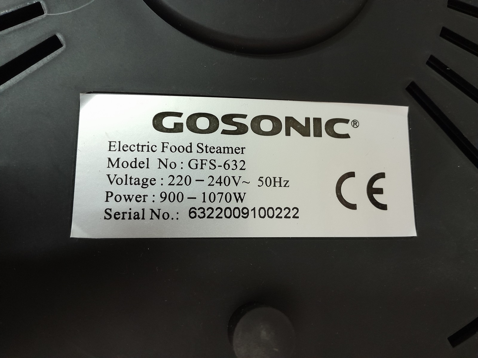 لوازم برقی - بخار پز گوسونیک اصل GFS 632 بخار پز گوسونیک اصل GFS 632-3