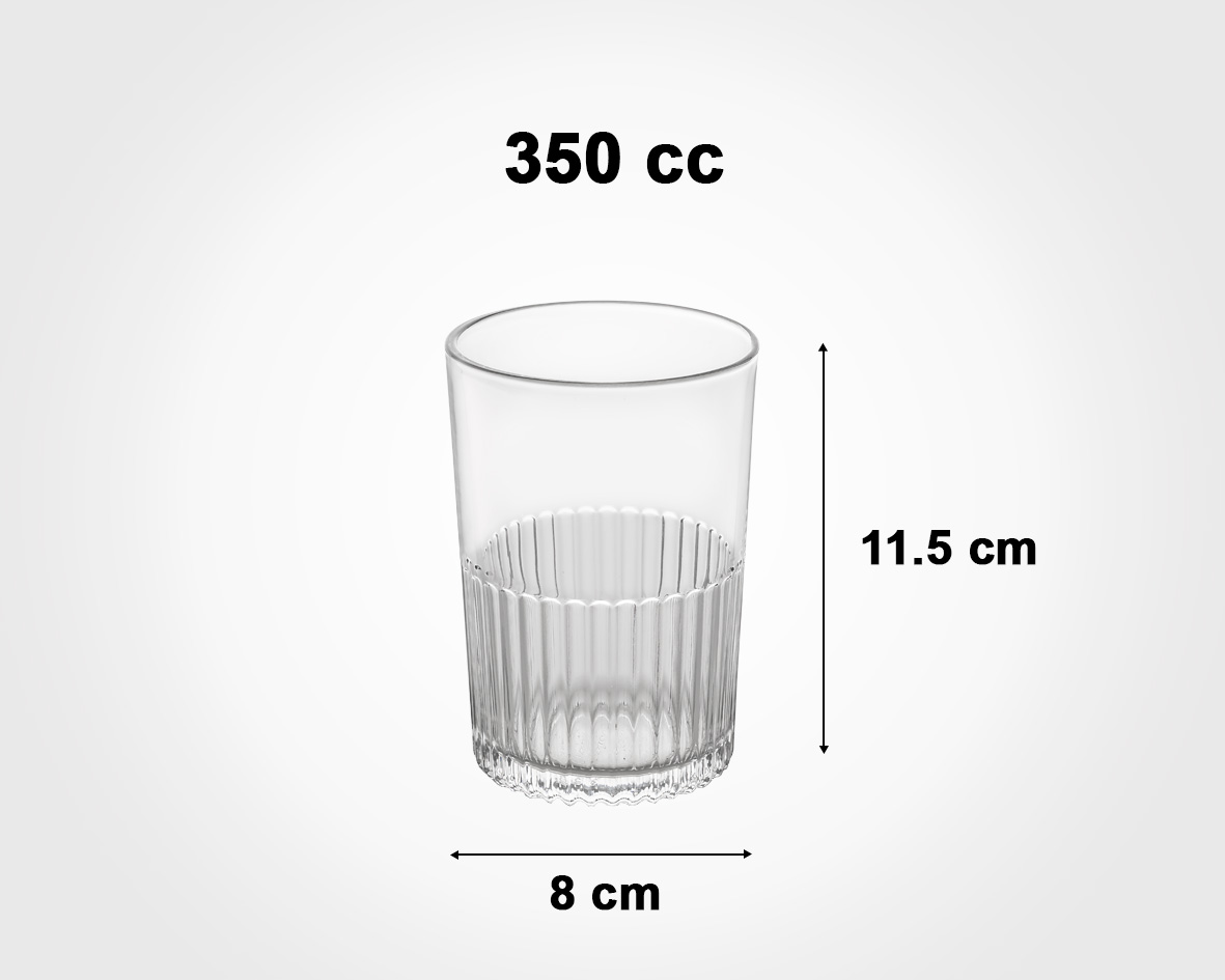 شیشه و بلور - لیوان شیشه اي شیاردار (3 عددی) لیمون cc350 لیوان شیشه اي شیاردار (3 عددی) لیمون cc350-6