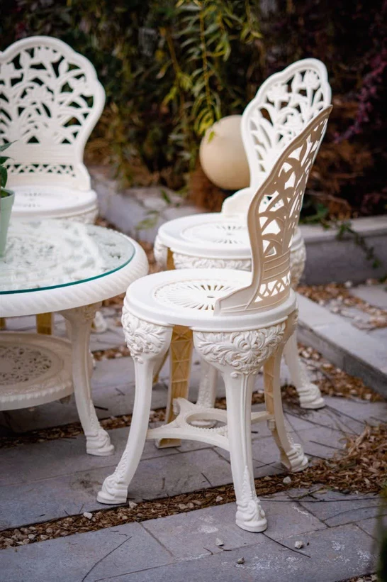 صندلی پلاستیکی کلاسیک گل نقش پلیمری دانیال 